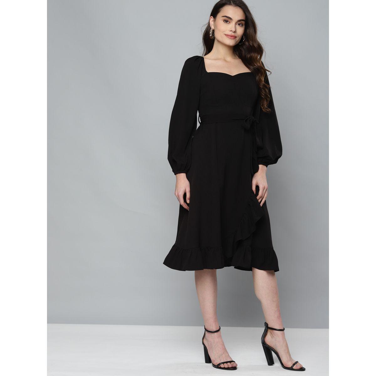فستان ميدي بياقة على شكل قلب-women-clothing-dresses-image-3