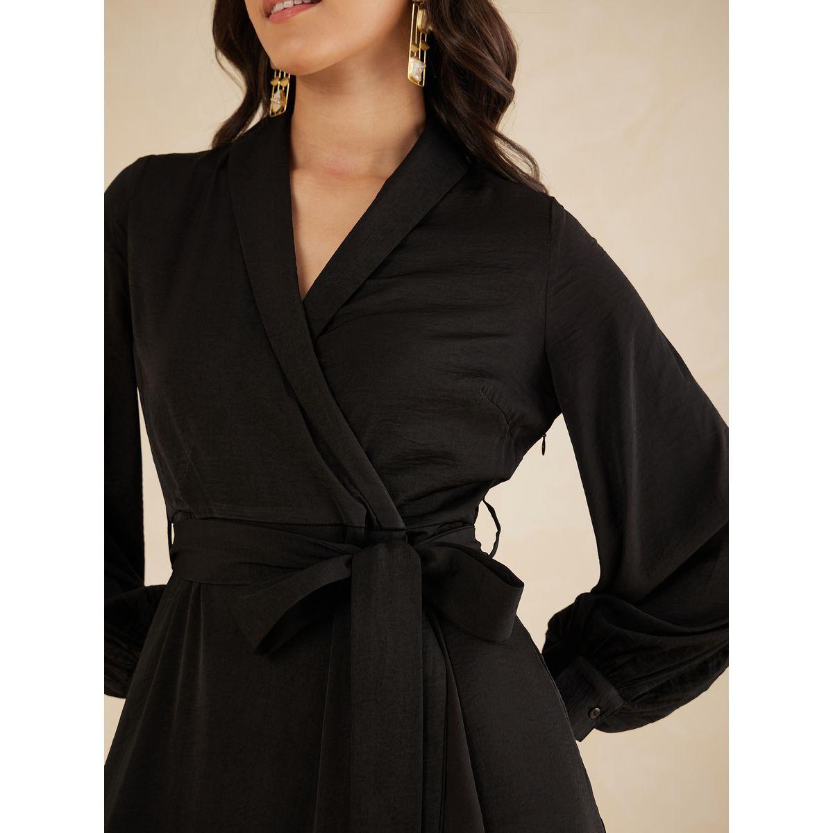 Femmella Shawl Collar Belted Wrap Midi Dress-women-clothing-dresses-image-5