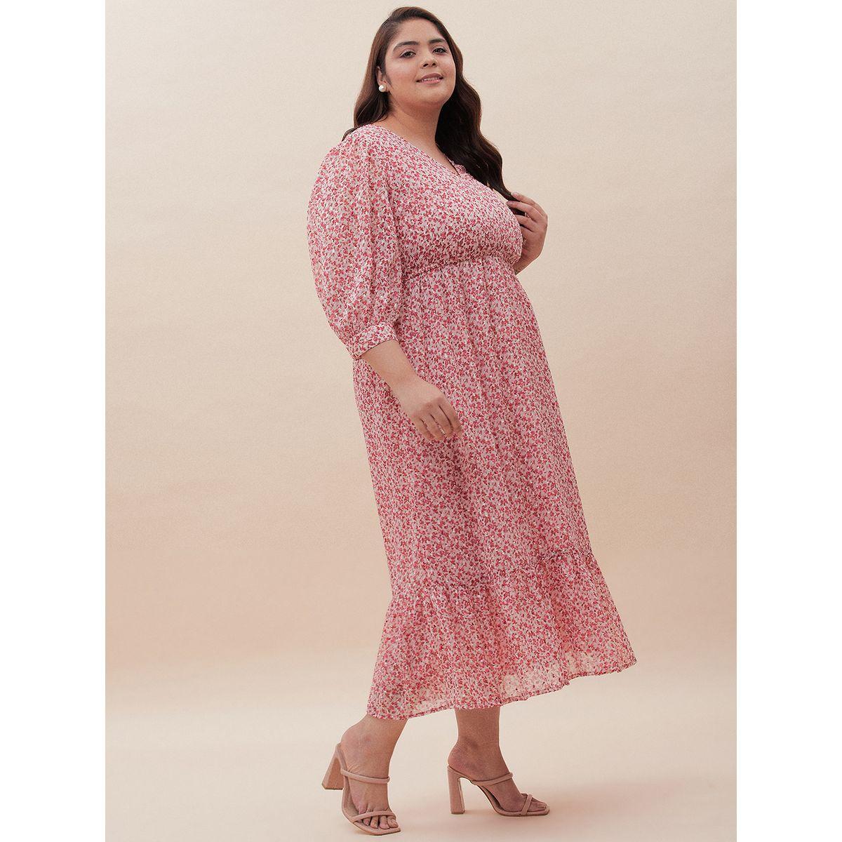 فستان ميدي بطبعات صغيرة وكسرات فِميلا × ستايلي-women-clothing-dresses-image-7