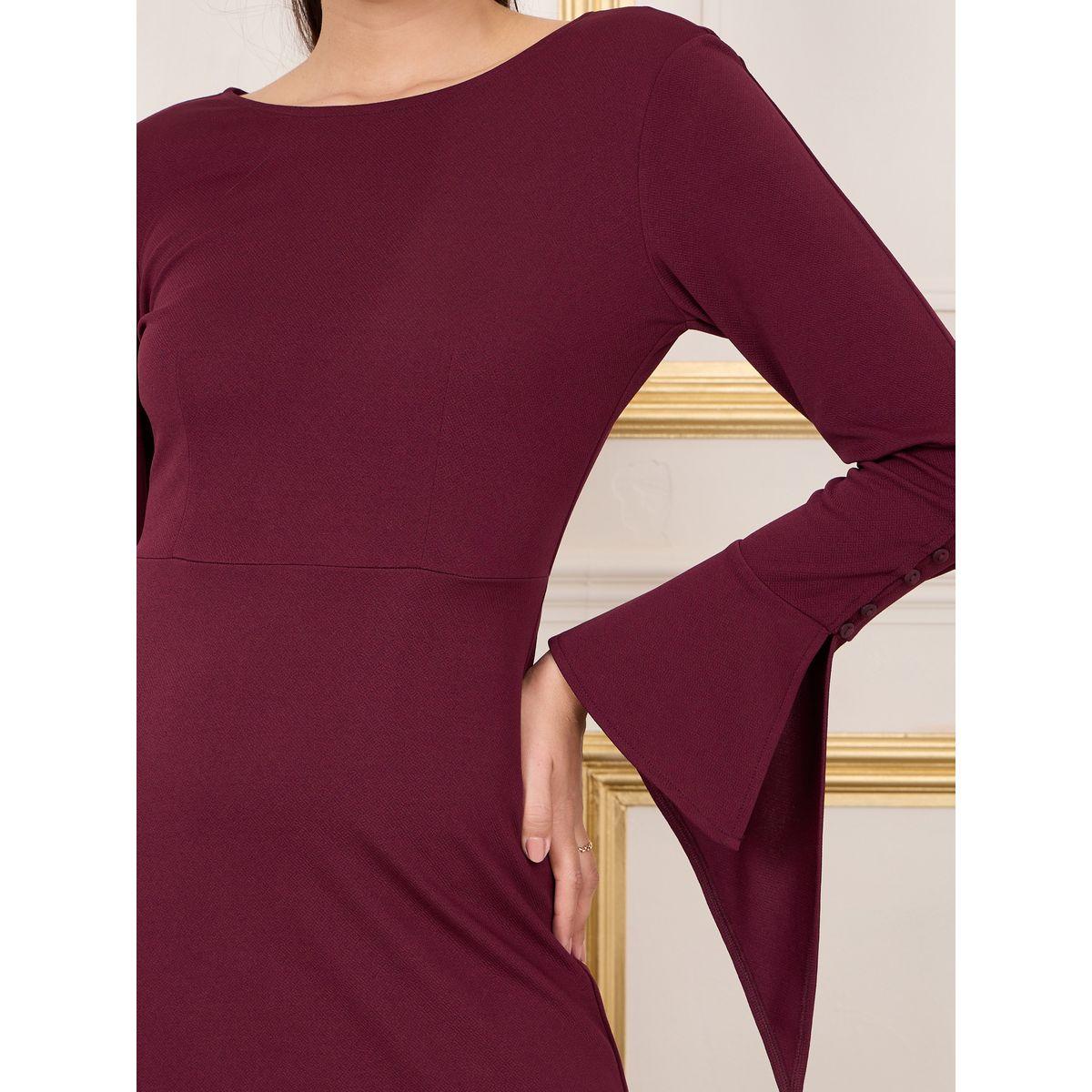فستان طويل بتفاصيل كشكش وازرار-women-clothing-dresses-image-3