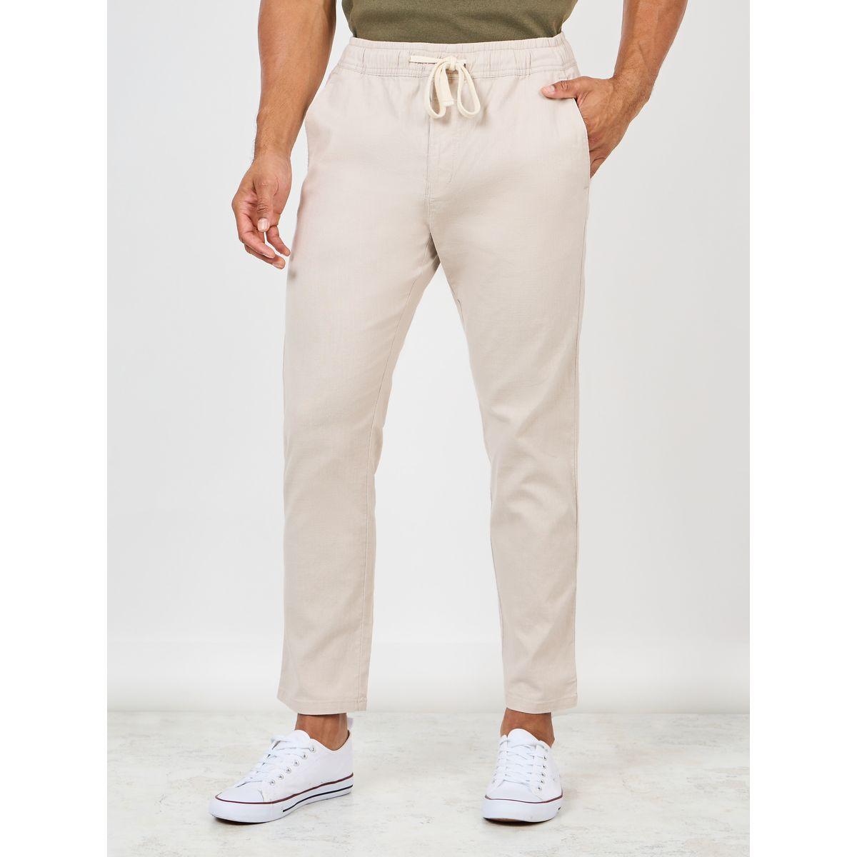 بنطال قطني سلوب بسلاكس بطول الكاحل-men-clothing-bottoms-joggers-image-1