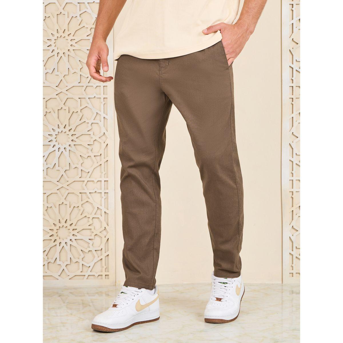 Styli Cotton Slub Relaxed Fit Ankle Length Pant-men-clothing-bottoms-trousersandchinos-trousers-image-1