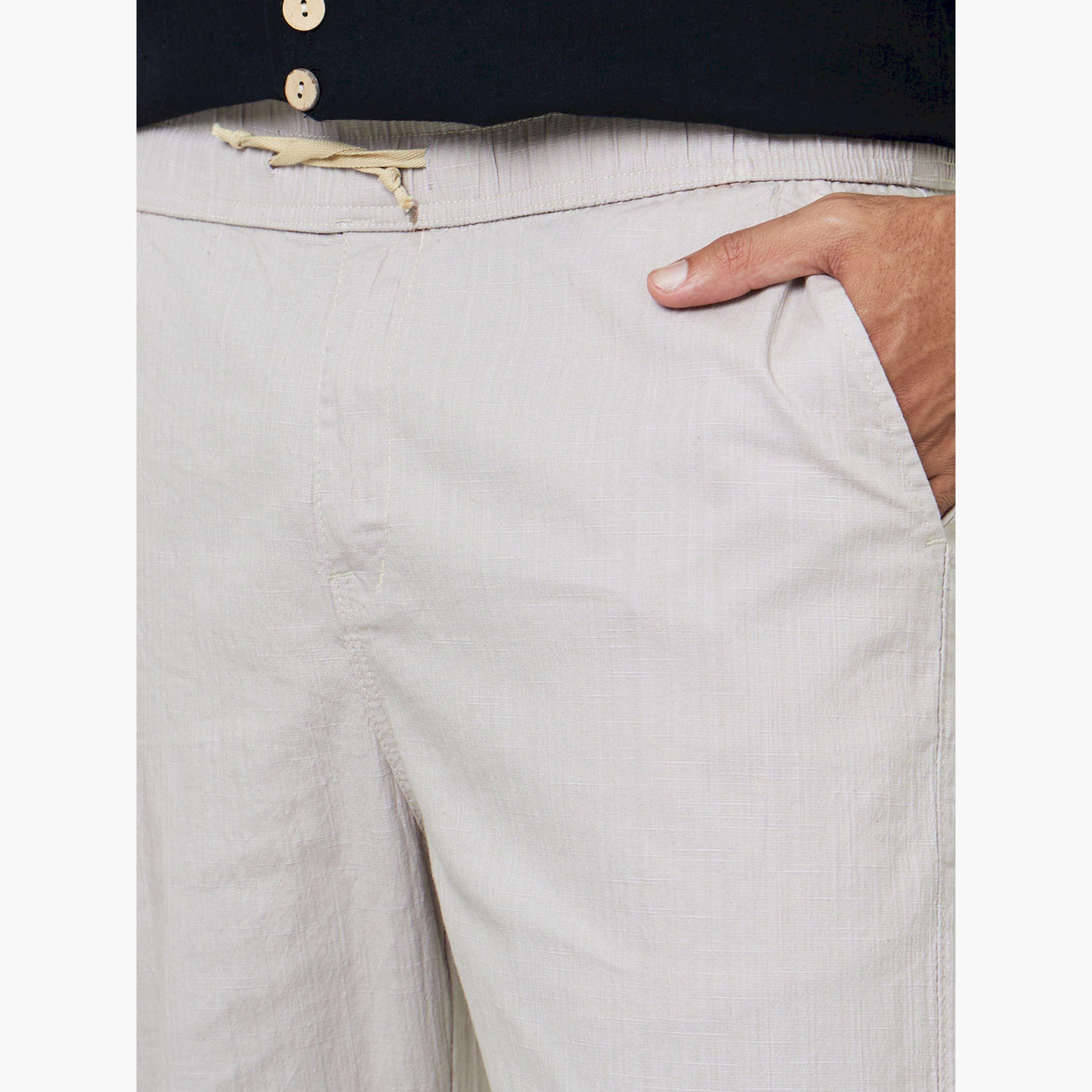 بنطال قطن سادة بجيوب جانبية للرجال-men-clothing-bottoms-joggers-image-3