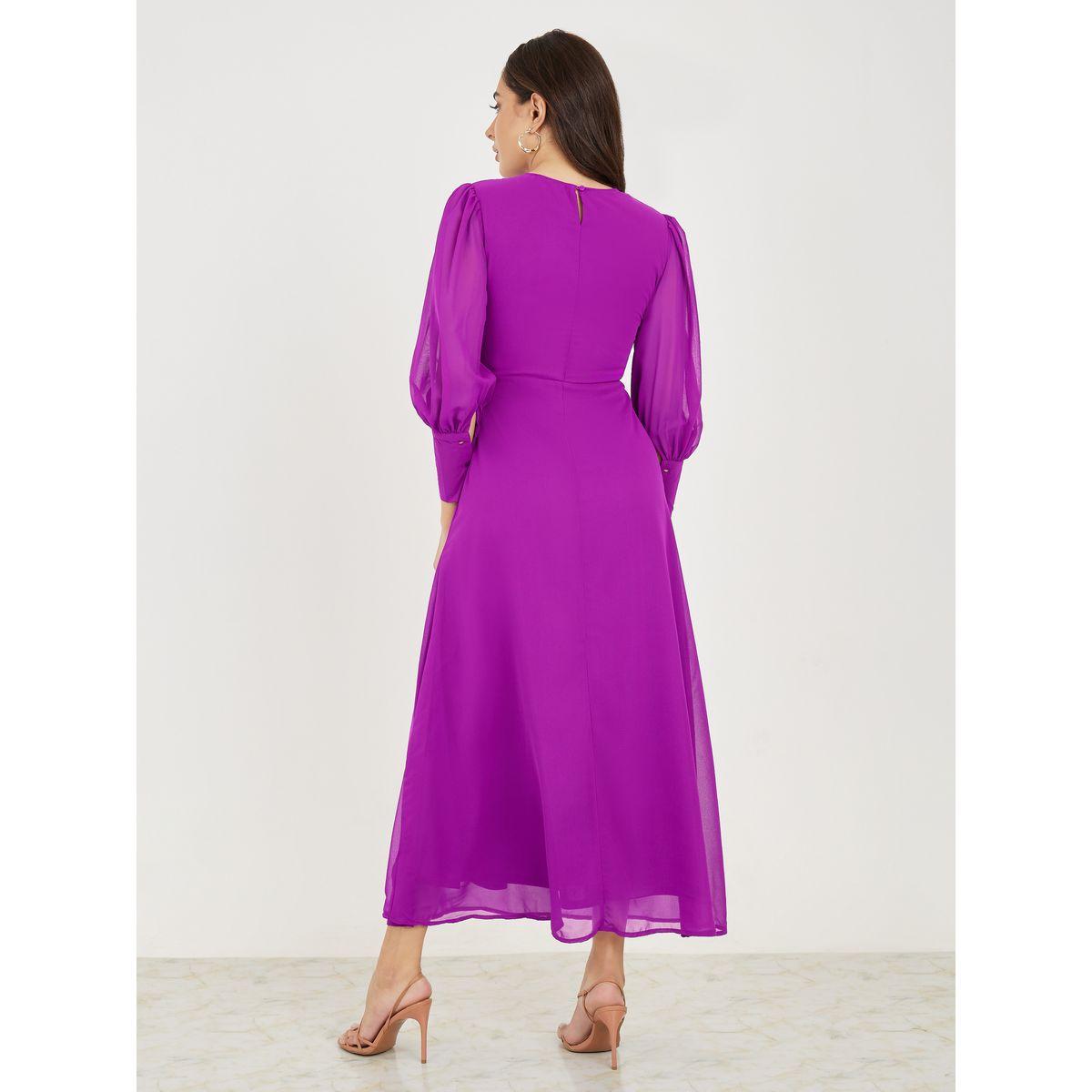فستان طويل سادة مع ياقة بشق-women-clothing-dresses-image-4