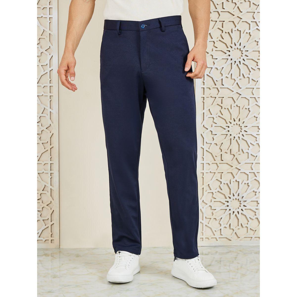 Styli Solid Slim Fit Knitted Pants-men-clothing-bottoms-trousersandchinos-trousers-image-1