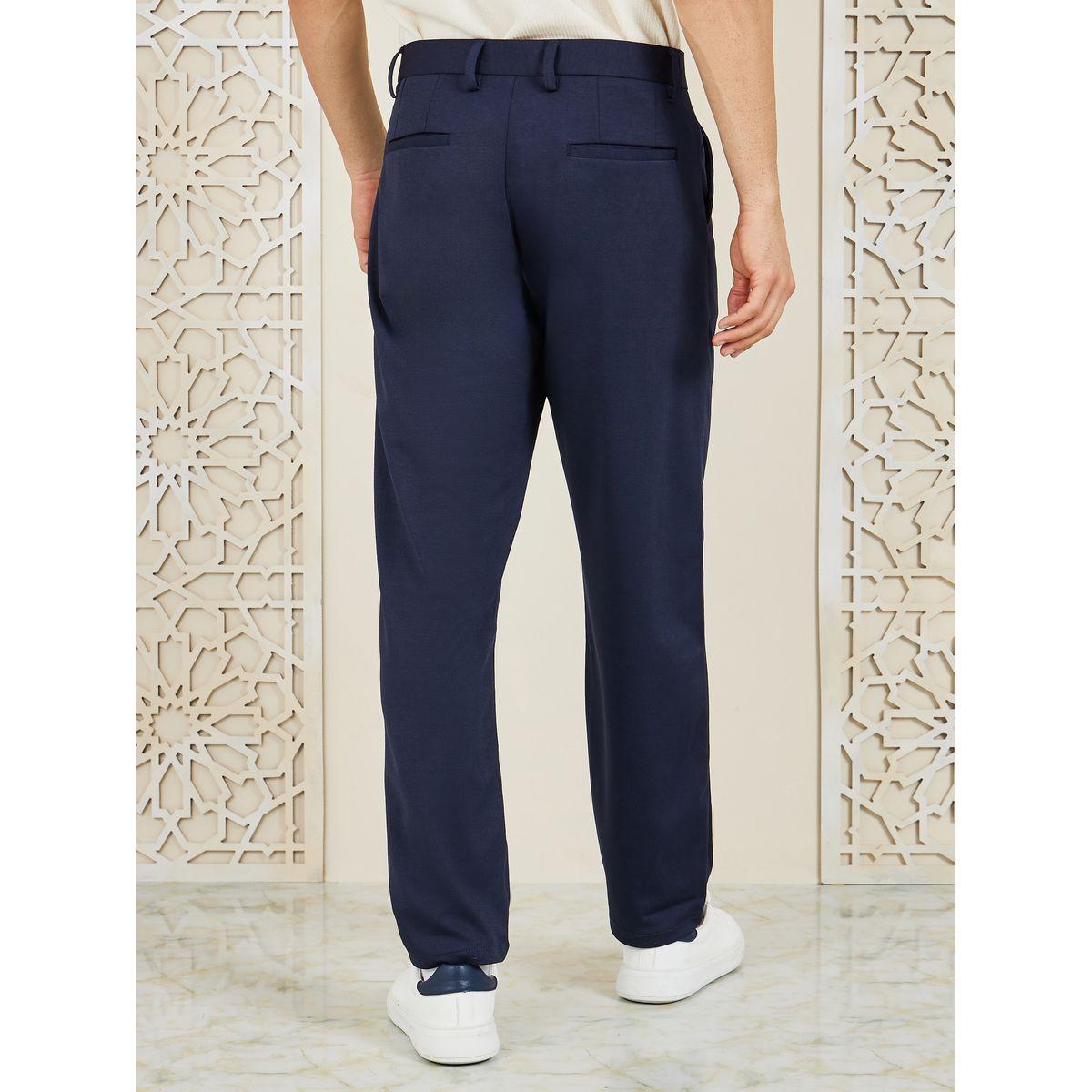 Styli Solid Slim Fit Knitted Pants-men-clothing-bottoms-trousersandchinos-trousers-image-4
