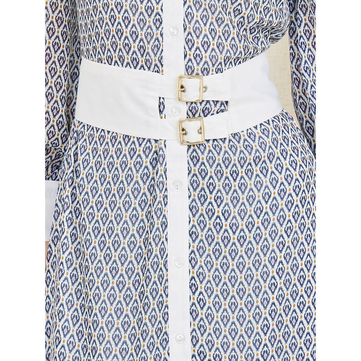 Styli Bohemian Print Buckle Detail A-Line Maxi Dress-women-clothing-dresses-image-3