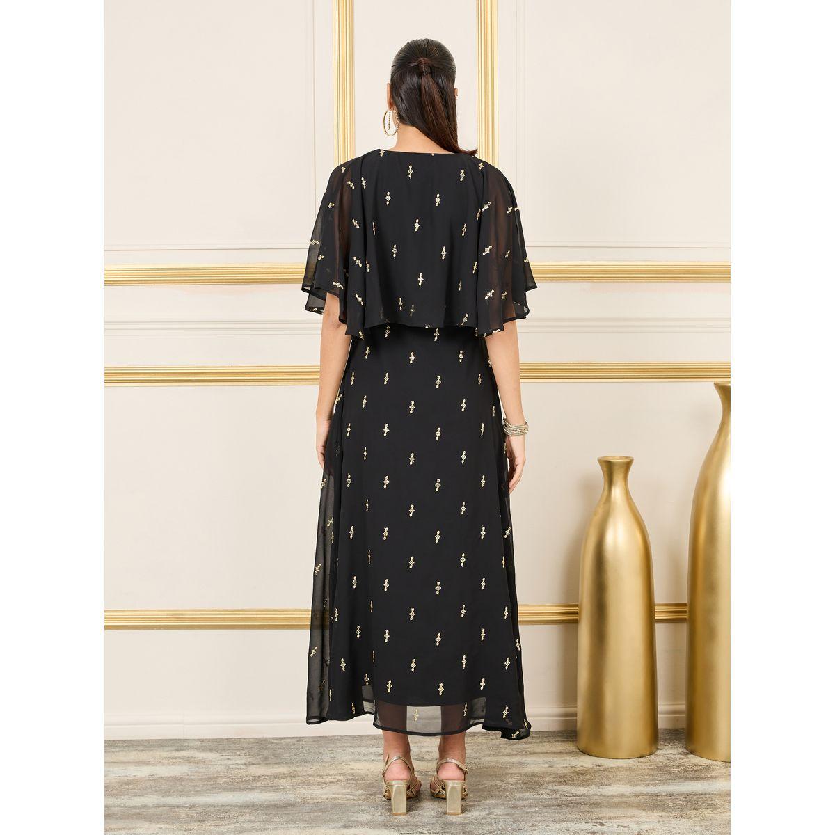 Styli Embellished Cape Style A-Line Maxi Dress-women-clothing-dresses-image-4