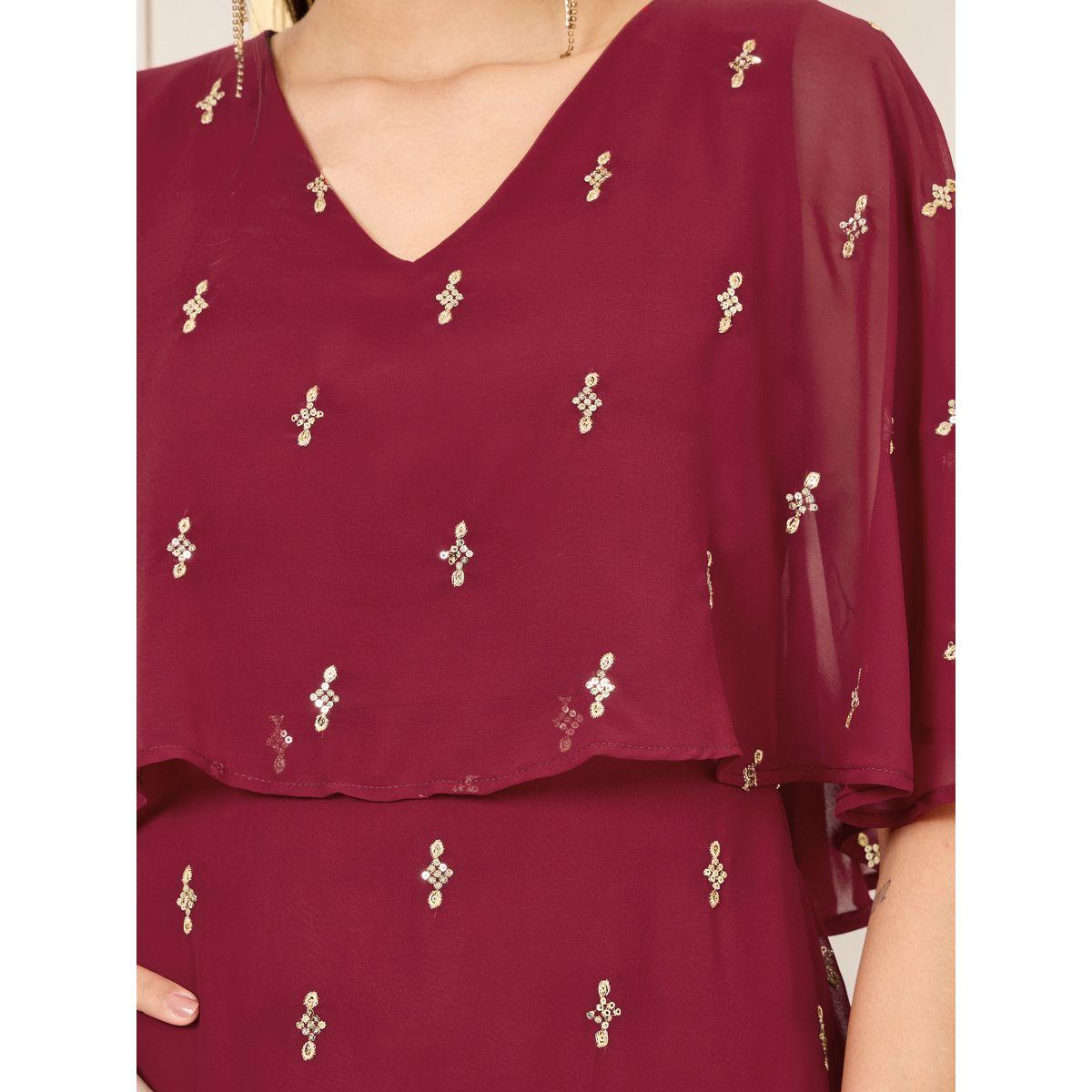 Styli Embellished Cape Style A-Line Maxi Dress-women-clothing-dresses-image-3