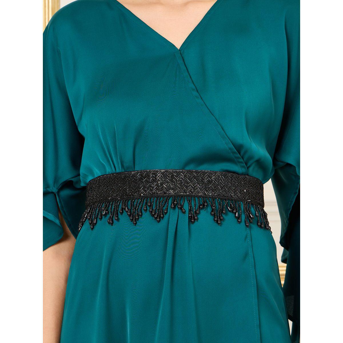 فستان ميدي ساتان بحافة غير متماثلة الطول-women-clothing-dresses-image-4