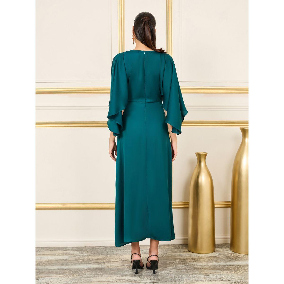 فستان ميدي ساتان بحافة غير متماثلة الطول-women-clothing-dresses-image-5