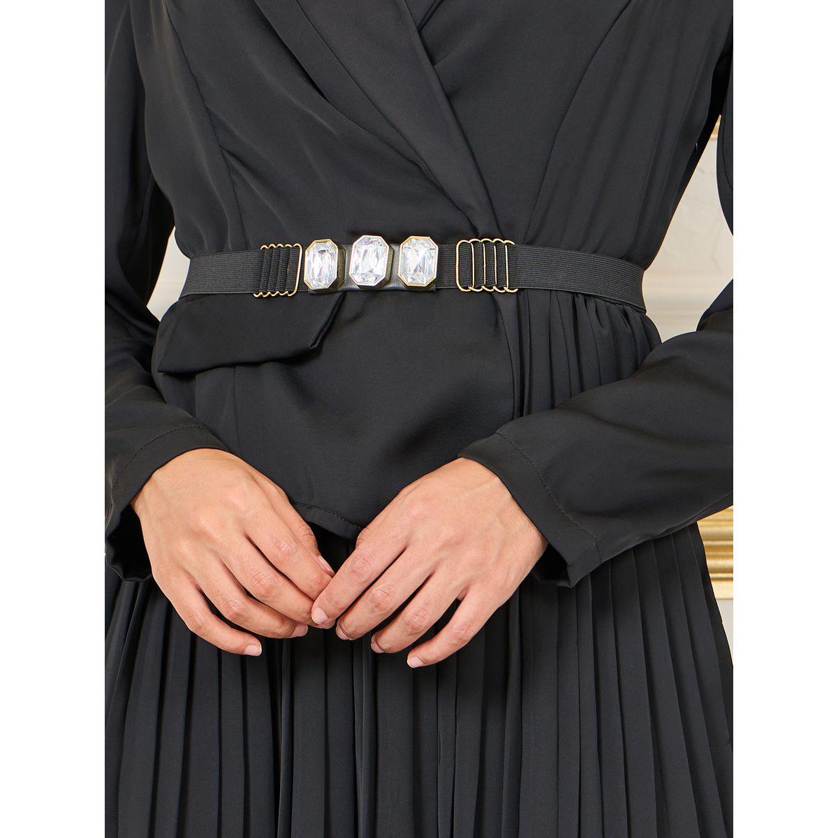 Styli Gemstone Belted Pleated Blazer Midi Dress-women-clothing-dresses-image-3
