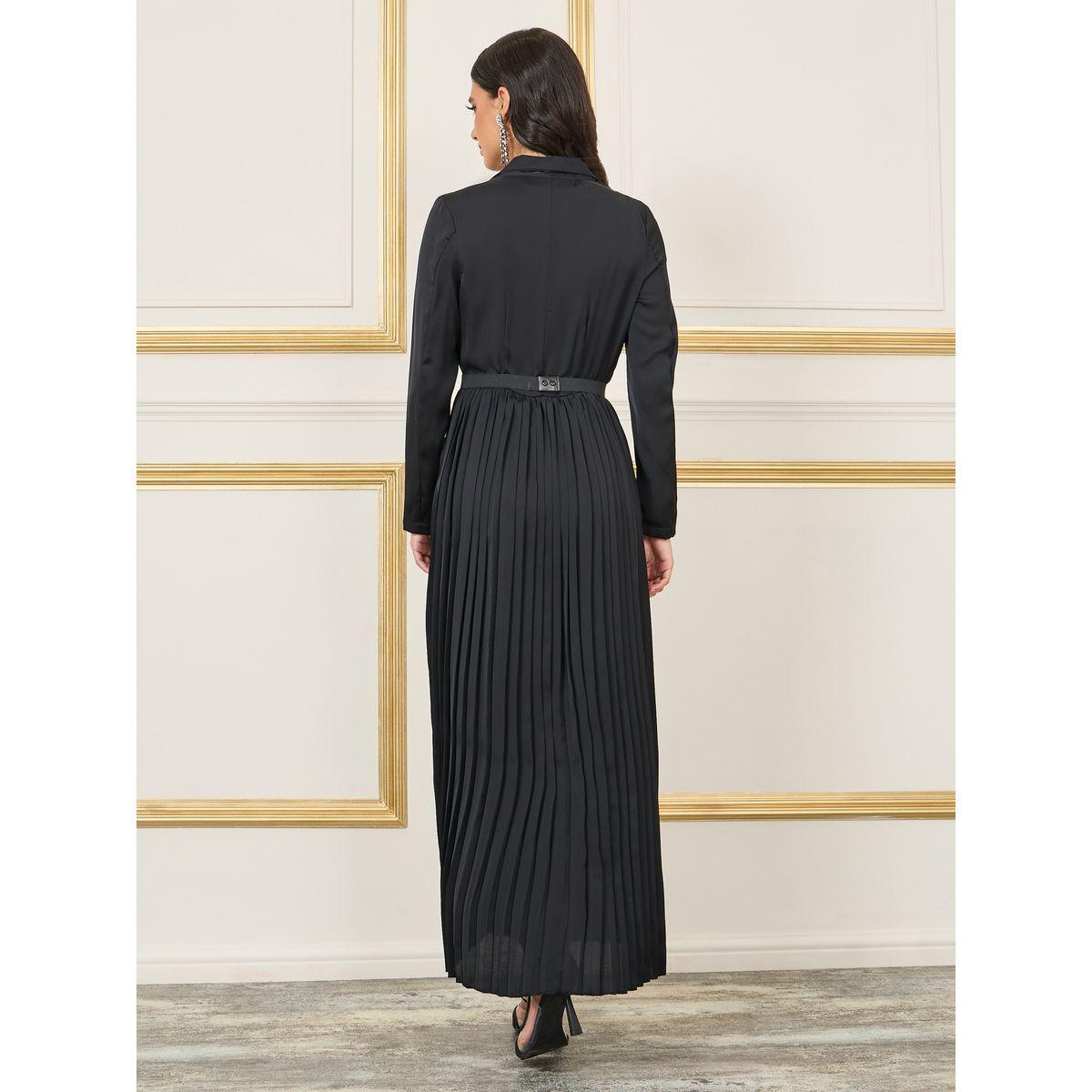 Styli Gemstone Belted Pleated Blazer Midi Dress-women-clothing-dresses-image-4