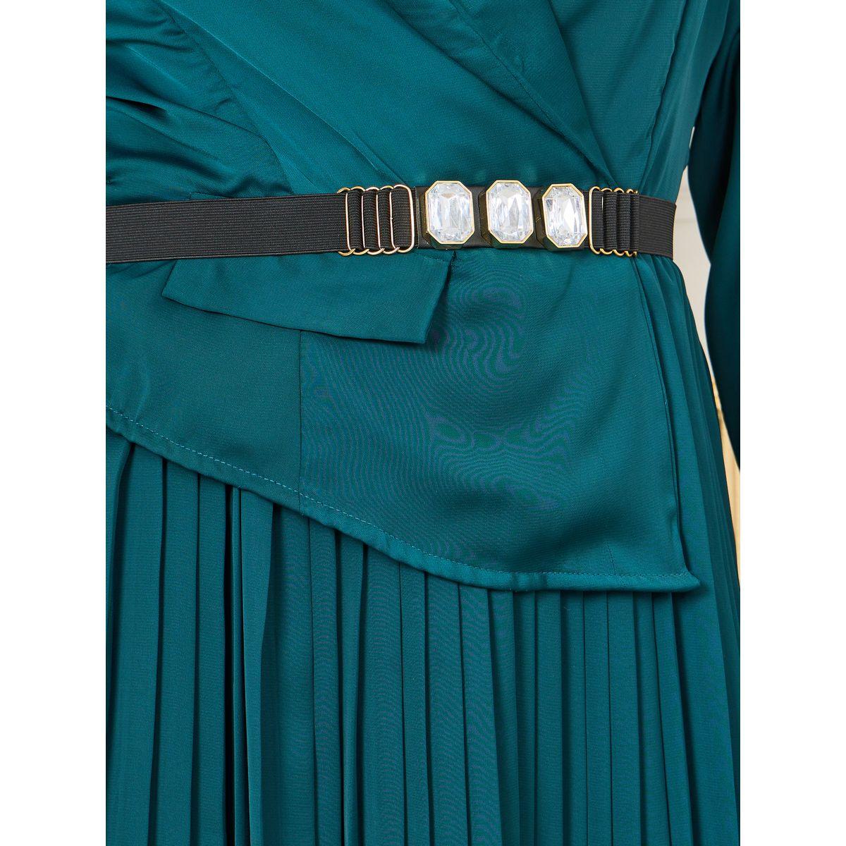 Styli Gemstone Belted Pleated Blazer Midi Dress-women-clothing-dresses-image-3
