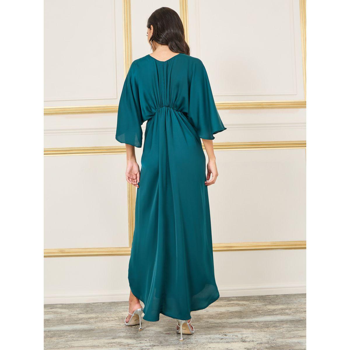 فستان طويل باكمام وطواطية مع كسرات-women-clothing-dresses-image-4