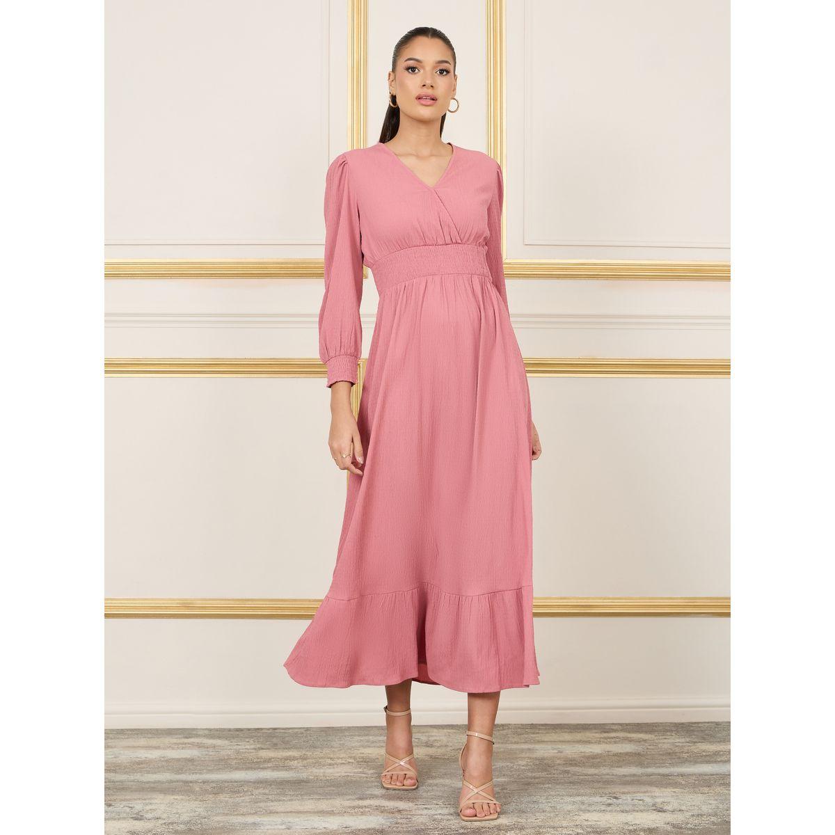 Styli Smocked Waist A-Line Maxi Dress-women-clothing-dresses-image-1