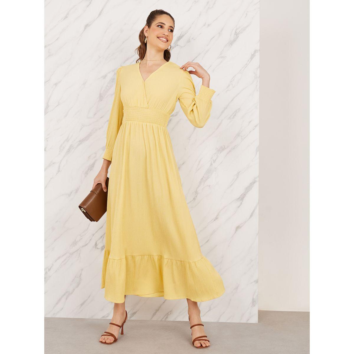 Styli Textured Smocked Waist A-Line Maxi Dress-women-clothing-dresses-image-1