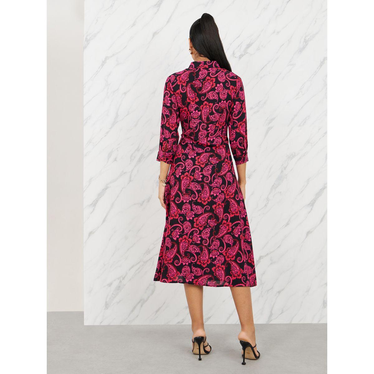 Styli Paisley Print Shirt Midi Dress-women-clothing-dresses-image-4