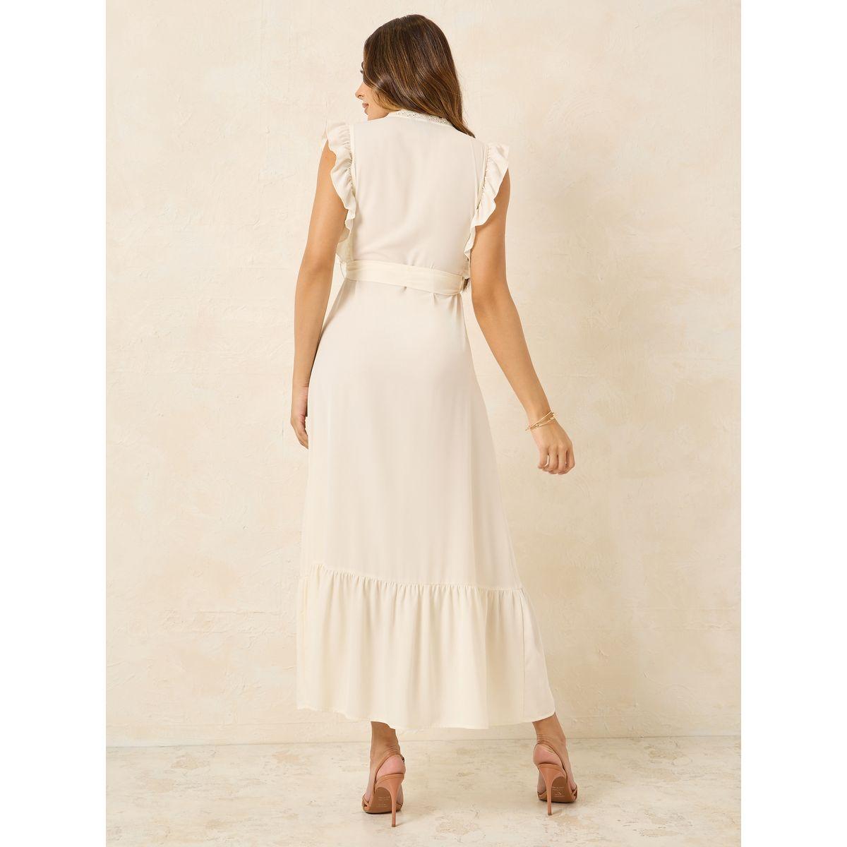 Styli Ruffle Detail Lace Trim A-Line Maxi Dress-women-clothing-dresses-image-4