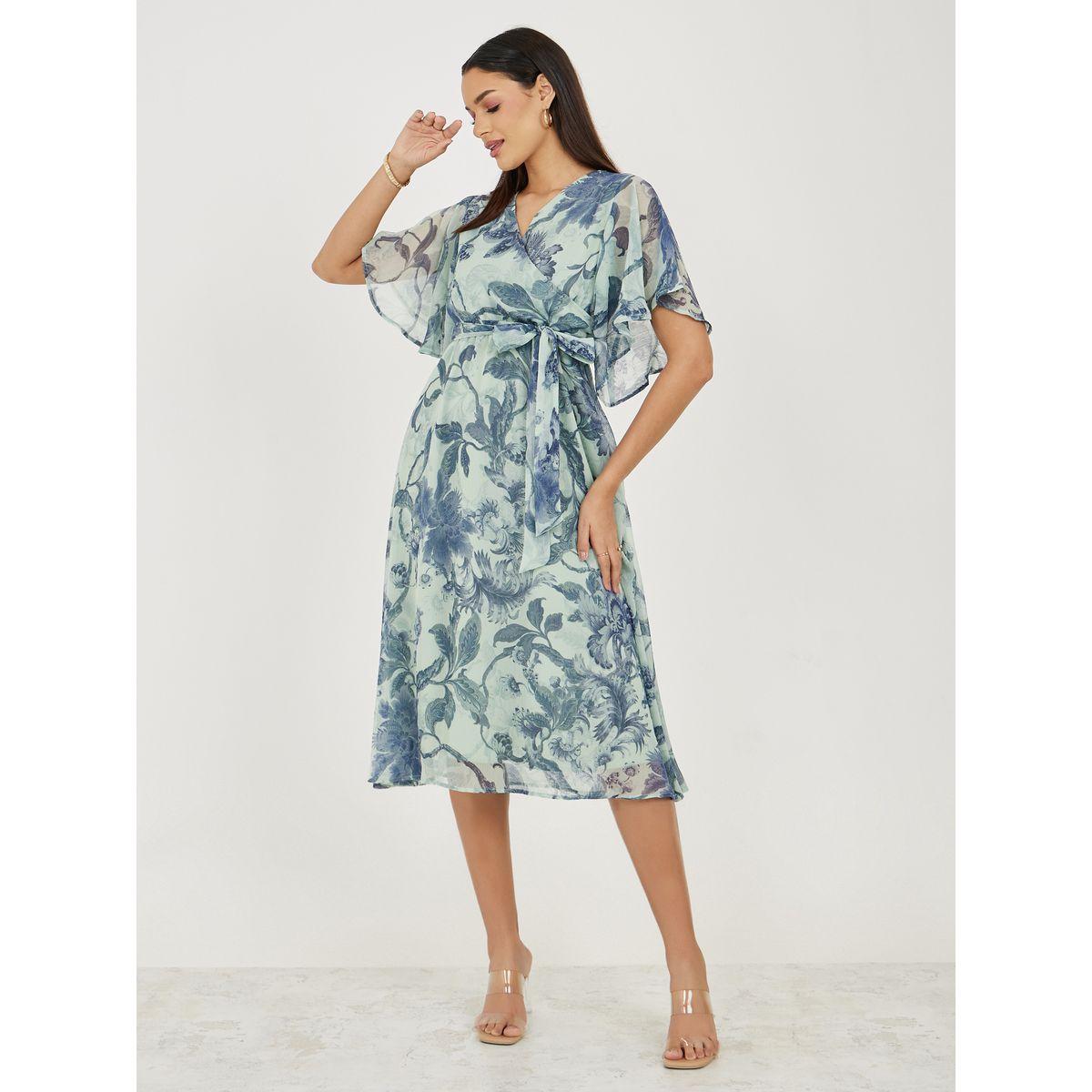 Styli All Over Print A-Line Wrap Midi Dress-women-clothing-dresses-image-1