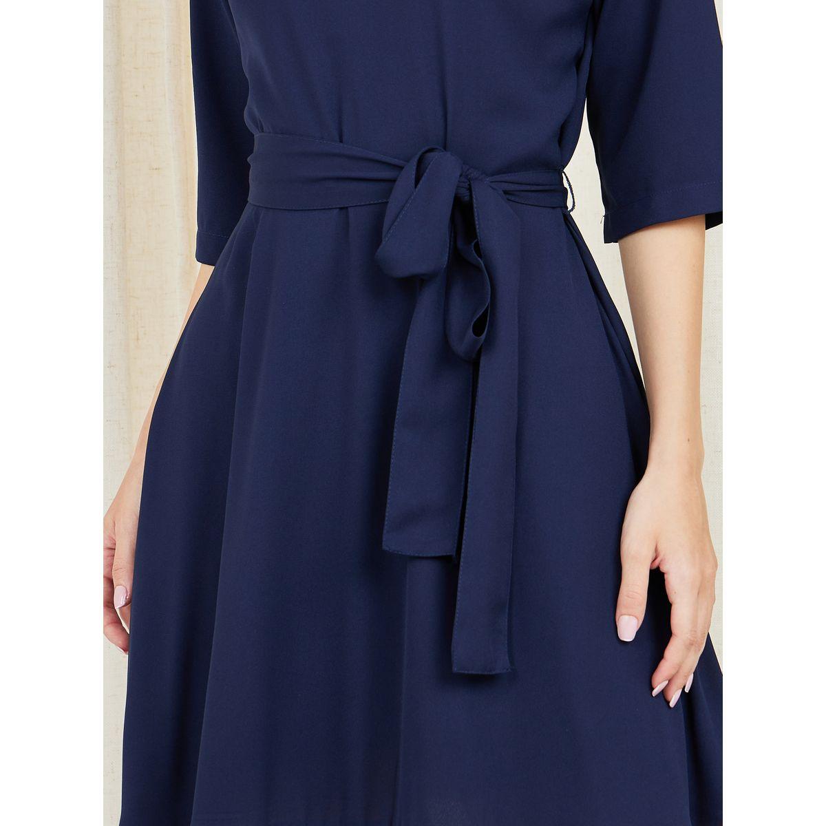 Styli Colorblock Pleated Self Tie Up Tiered Maxi Dress-women-clothing-dresses-image-3