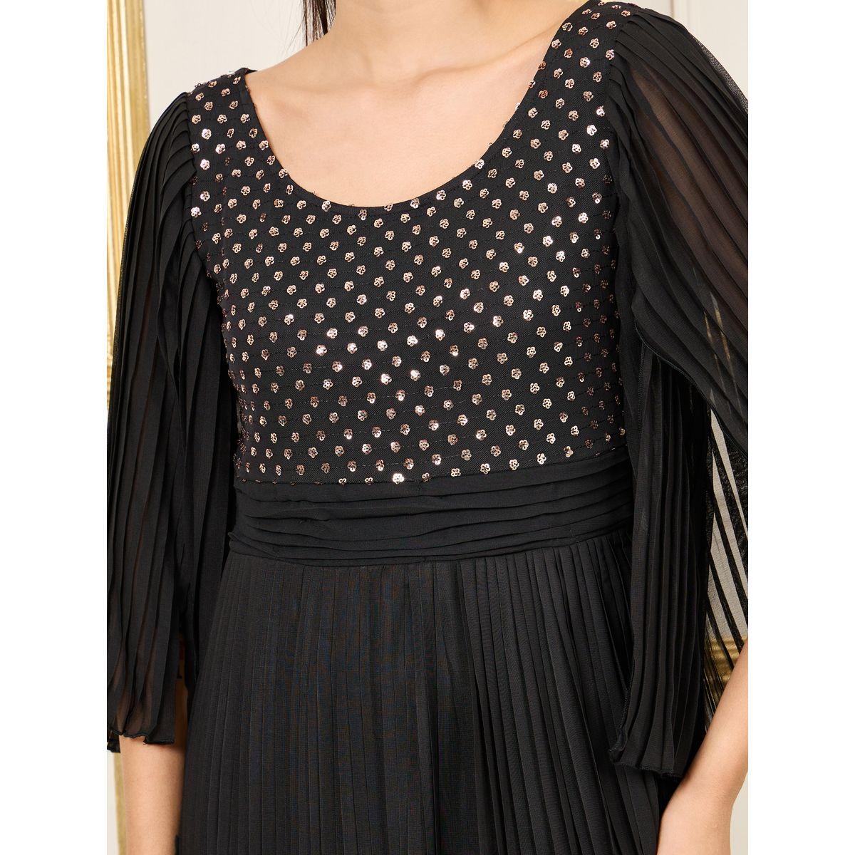 فستان طويل بكسرات مع ترتر-women-clothing-dresses-image-3