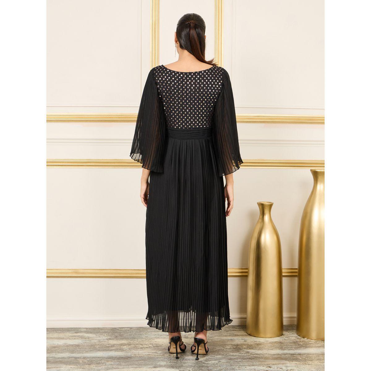فستان طويل بكسرات مع ترتر-women-clothing-dresses-image-4