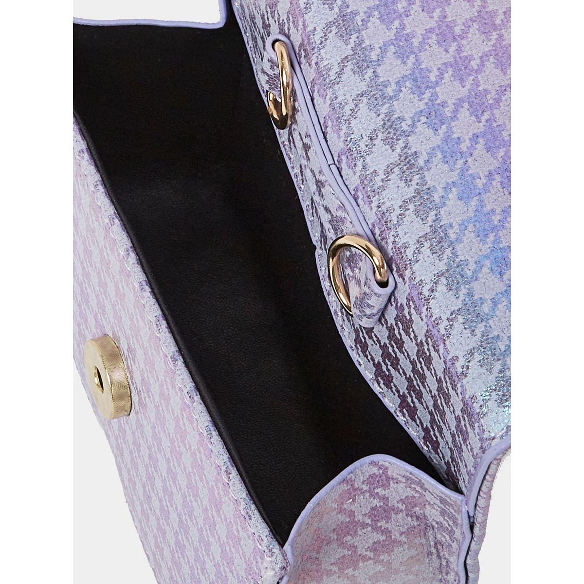 Styli Mesh Bow & Faux Pearl Top Handle Textured Handbag-school-bagsandbackpacks-backpacks-image-4
