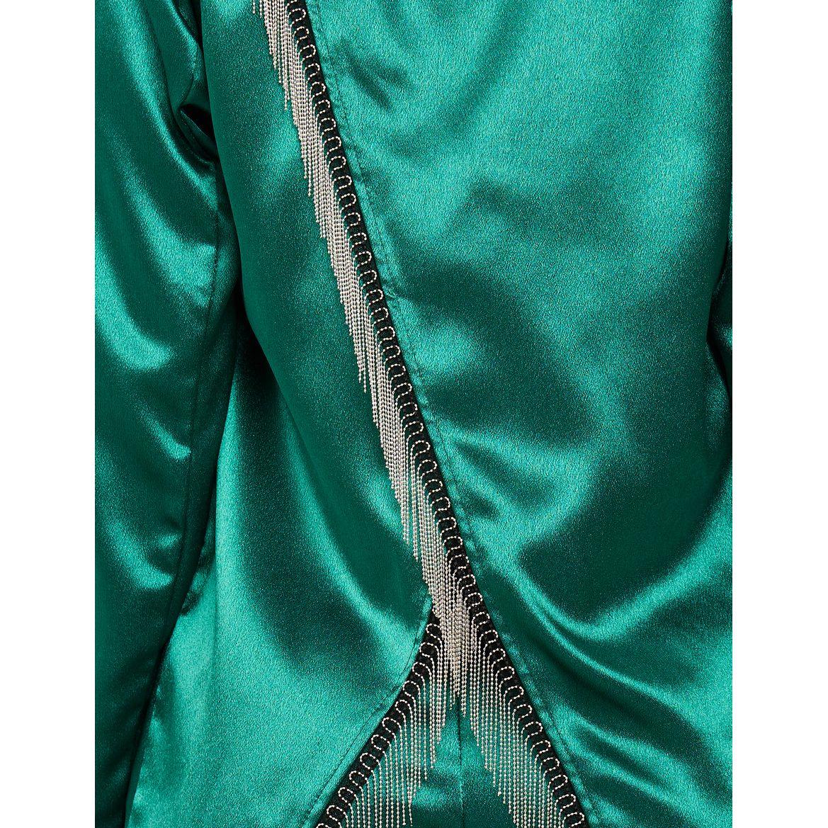 Styli Embellished Fringe Trim Split Back Blazer & Flared Pants Co-Ords-women-clothing-coordsets-image-6