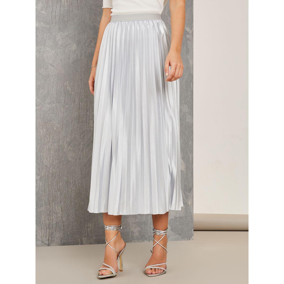Styli Pleated Shiny Maxi Skirt-women-clothing-bottoms-skirts-image-2