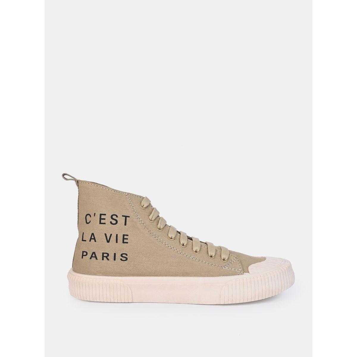 Styli High Top Slogan Print Casual Canvas Shoes-men-shoes-sneakers-image-5