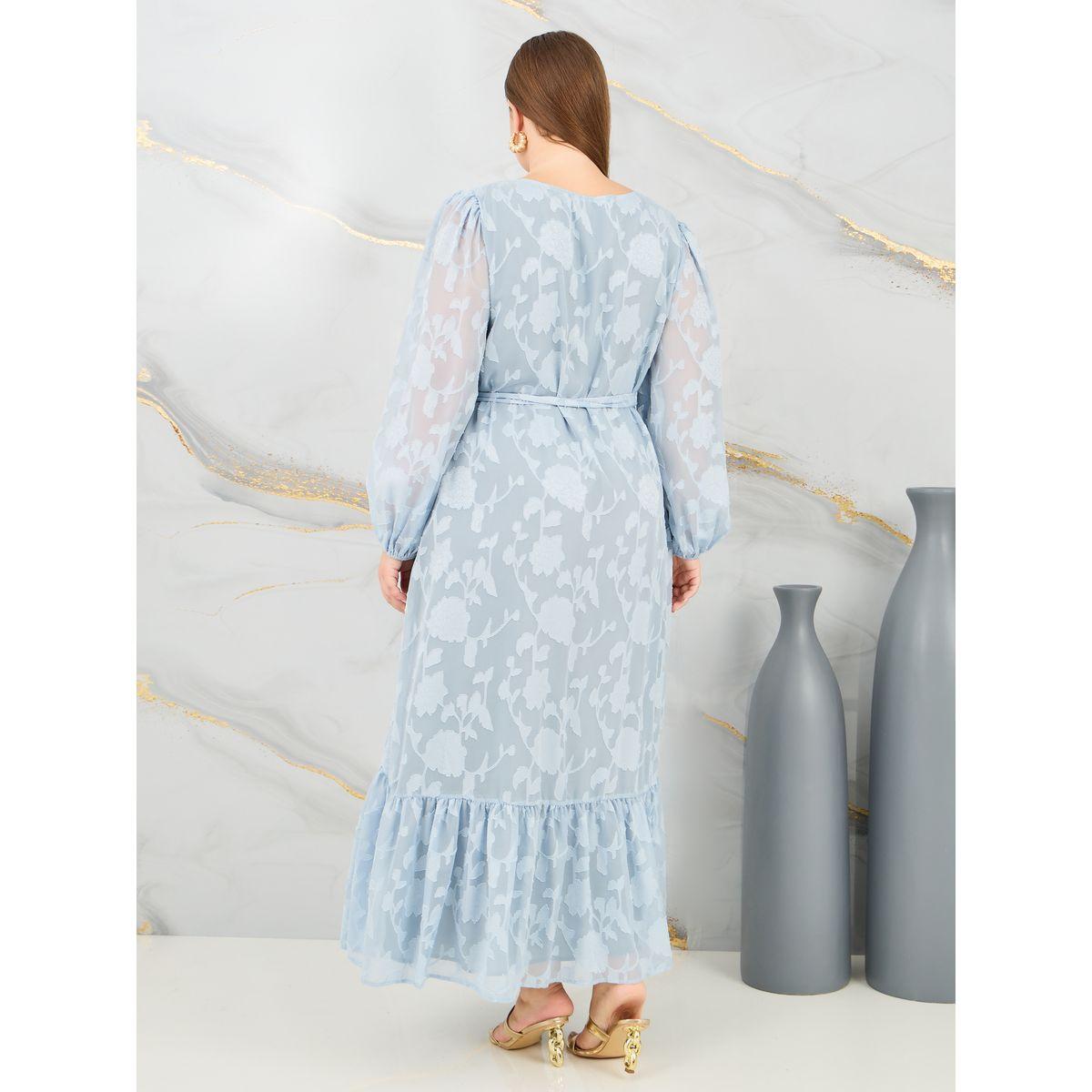 Styli Plus Floral Burnout Texture A-Line Maxi Dress-women-clothing-dresses-image-4