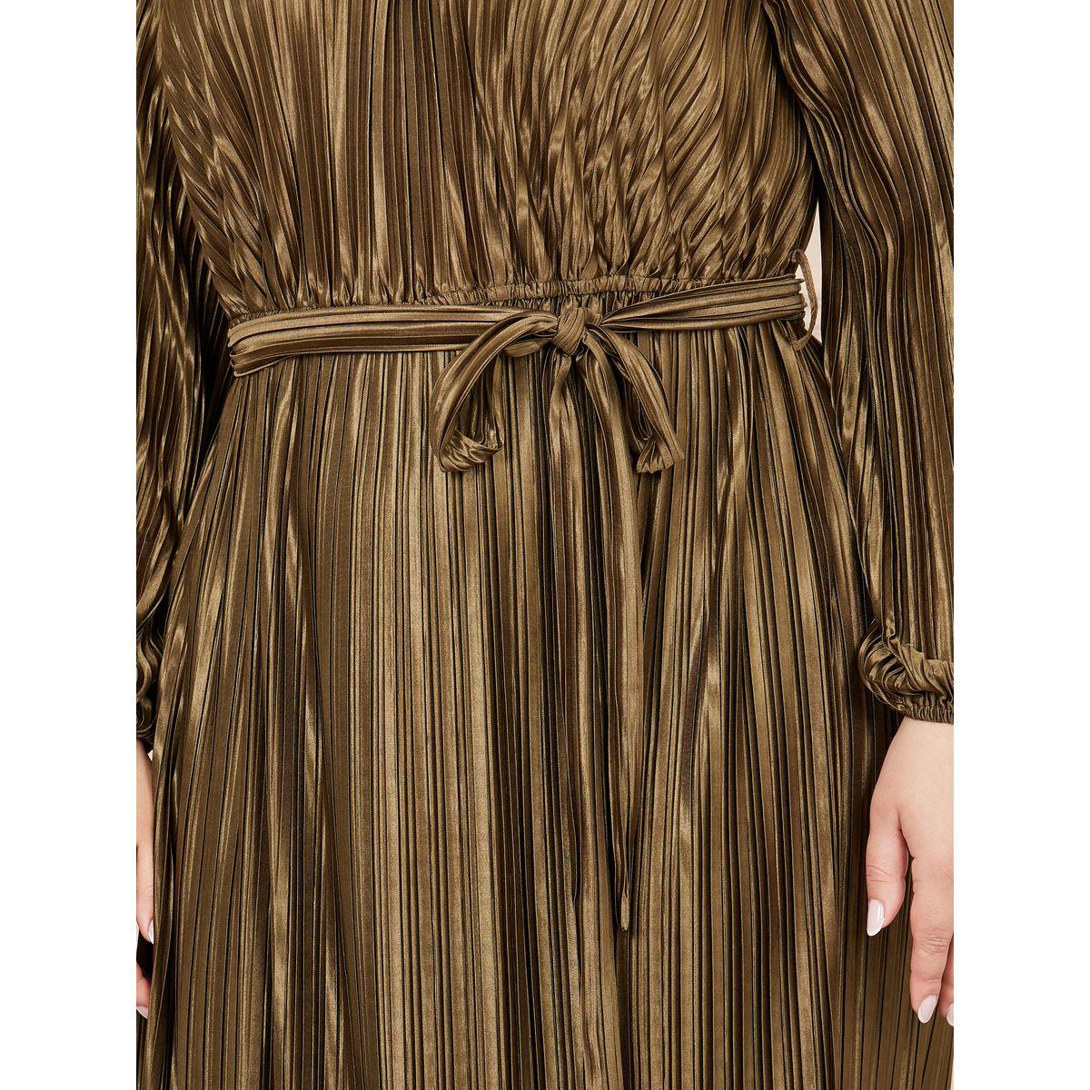 Styli Plus Plisse Self Tie Up A-Line Maxi Dress-women-clothing-dresses-image-3