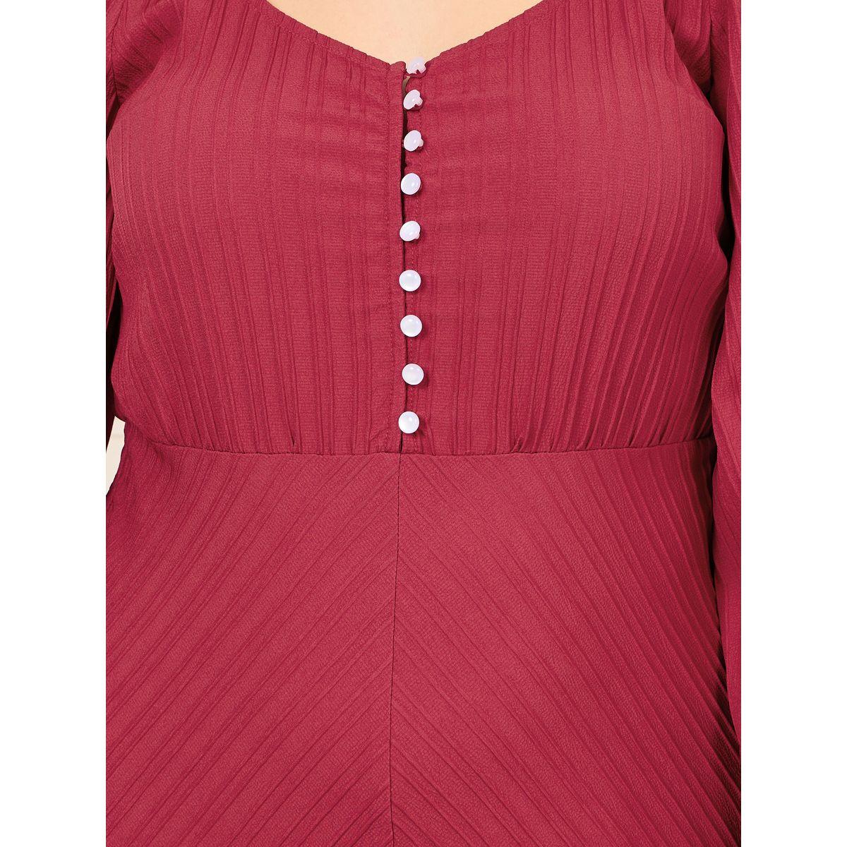 Styli Plus  Textured Button Closure A-Line Maxi Dress-women-clothing-dresses-image-3