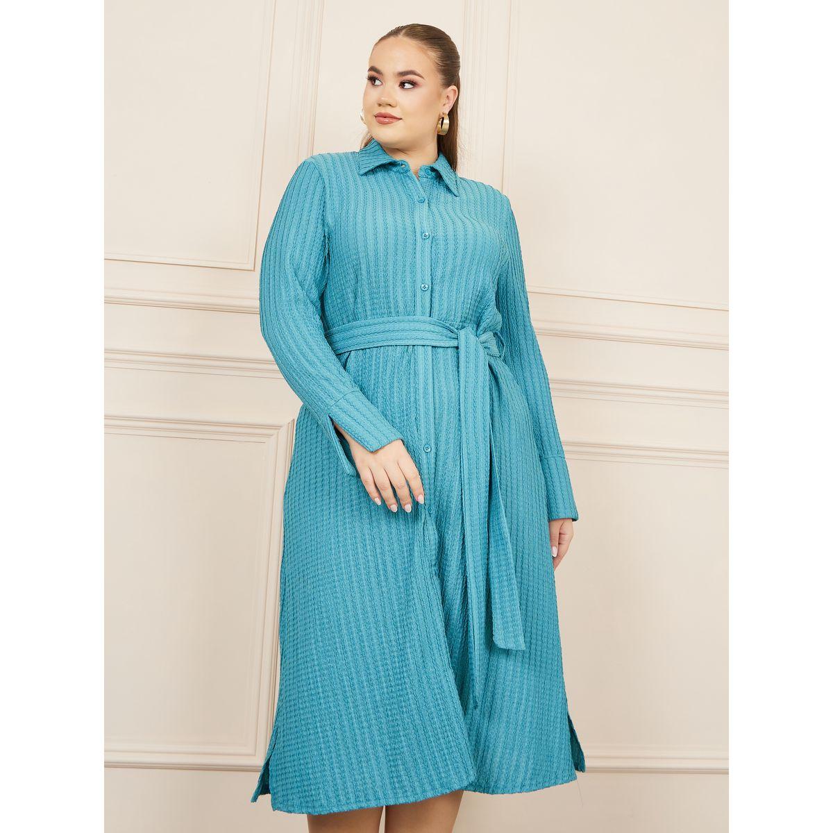 Styli MAXI Print Long Sleeves Straight Wrap Hem Dress-women-clothing-dresses-image-2