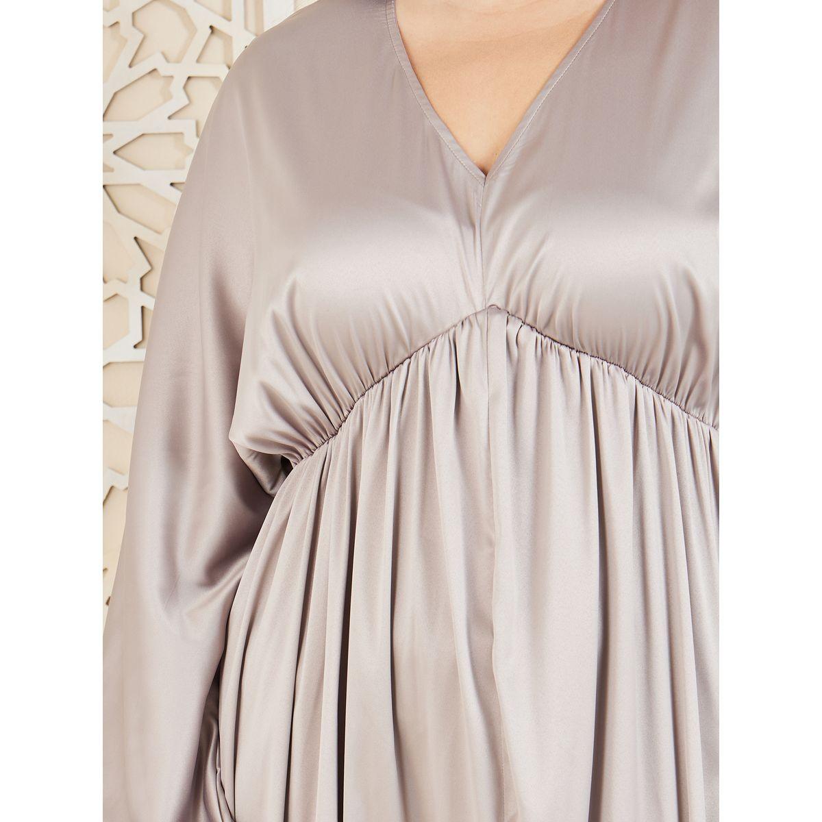 فستان ساتان طويل بمقاس كبير وكسرات-women-clothing-dresses-image-3