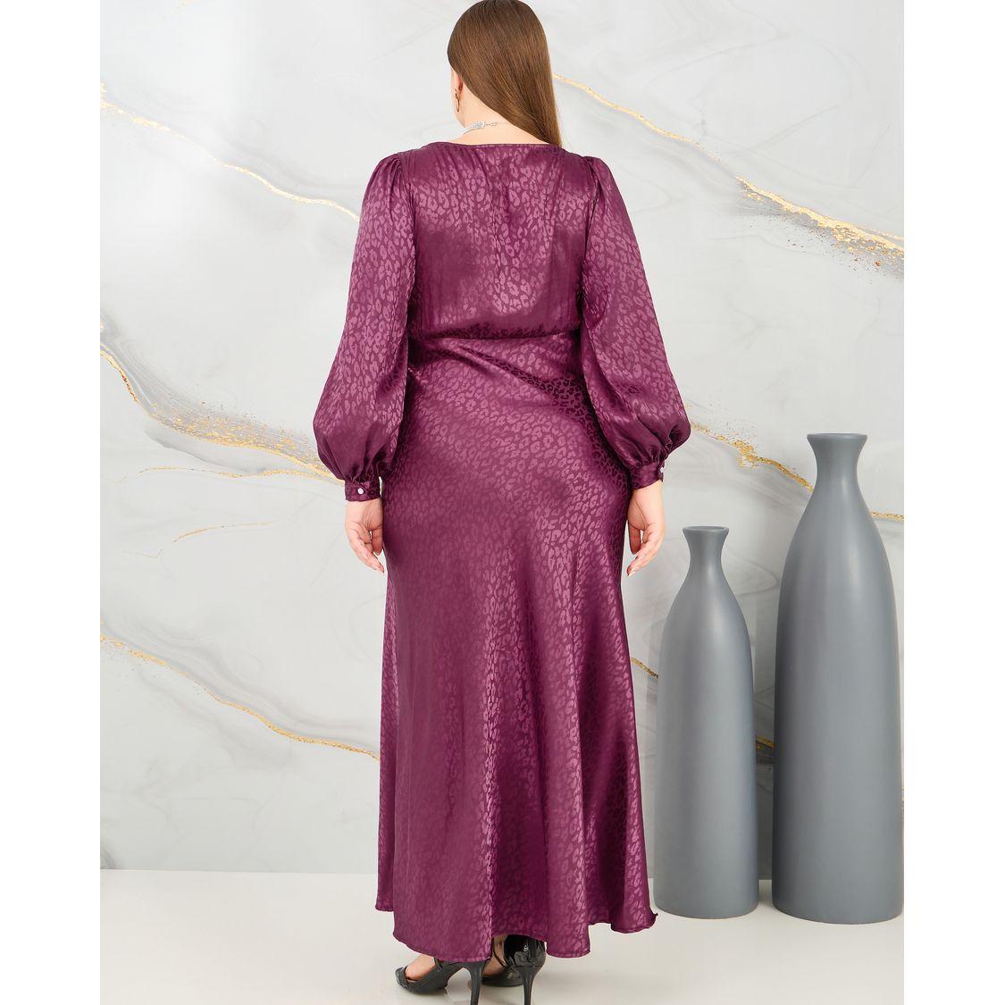 فستان طويل بمقاس كبير واكمام بيشوب-women-clothing-dresses-image-4