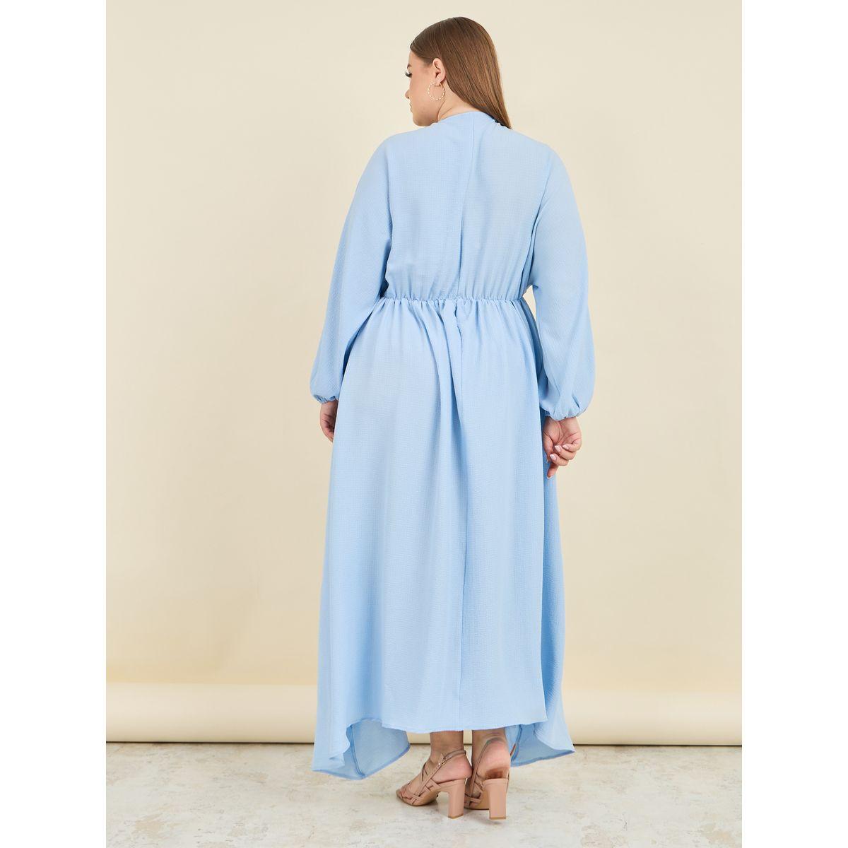 فستان طويل بمقاس كبير وتفاصيل بارزة الملمس-women-clothing-dresses-image-4