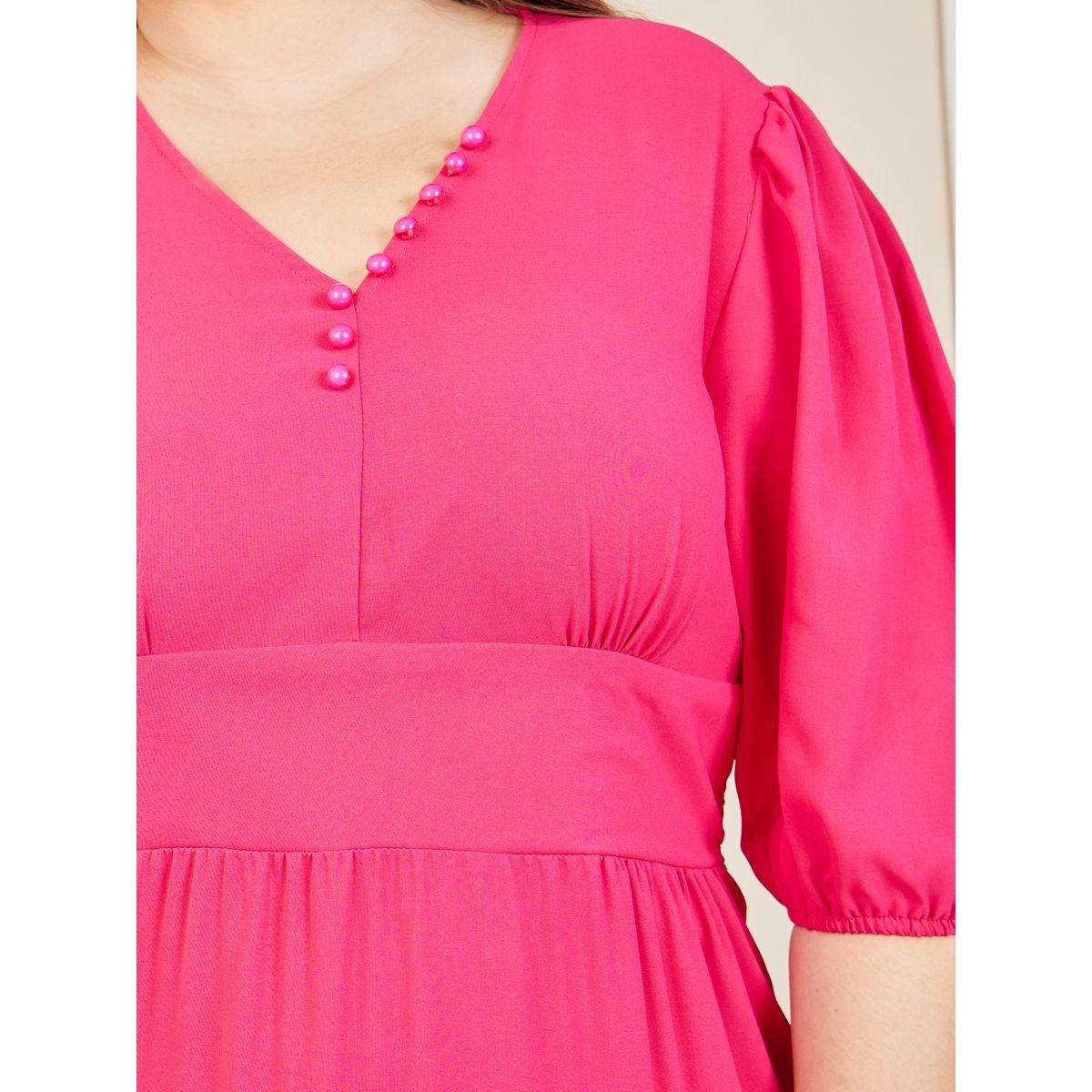 Styli Plus Button Detail Tiered Maxi Dress-women-clothing-dresses-image-3