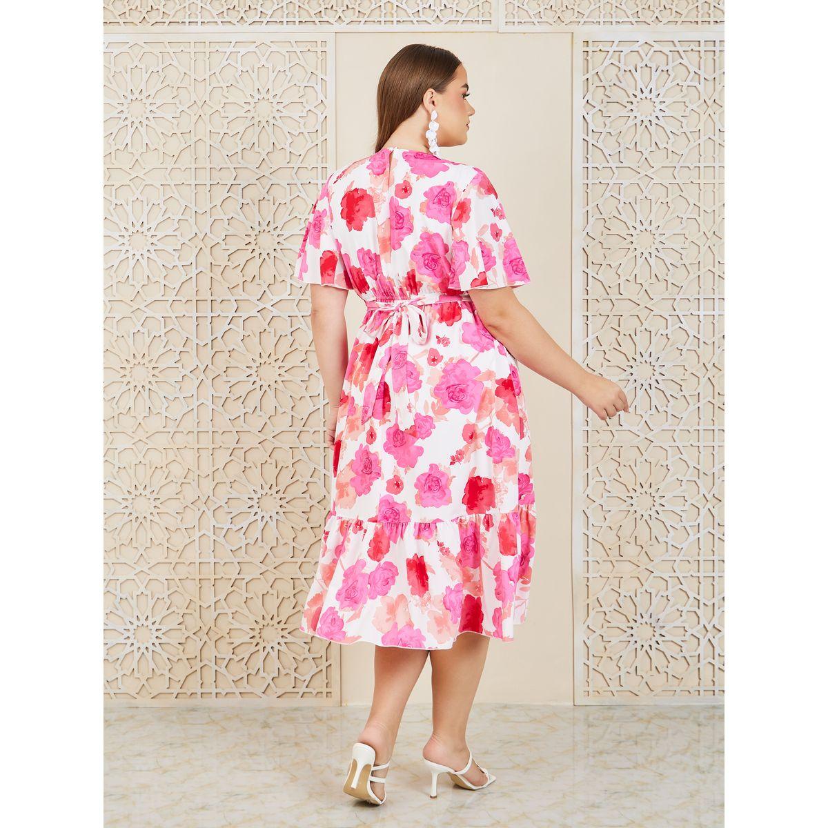 Styli Plus Floral Print A-Line Midi Dress-women-clothing-dresses-image-4