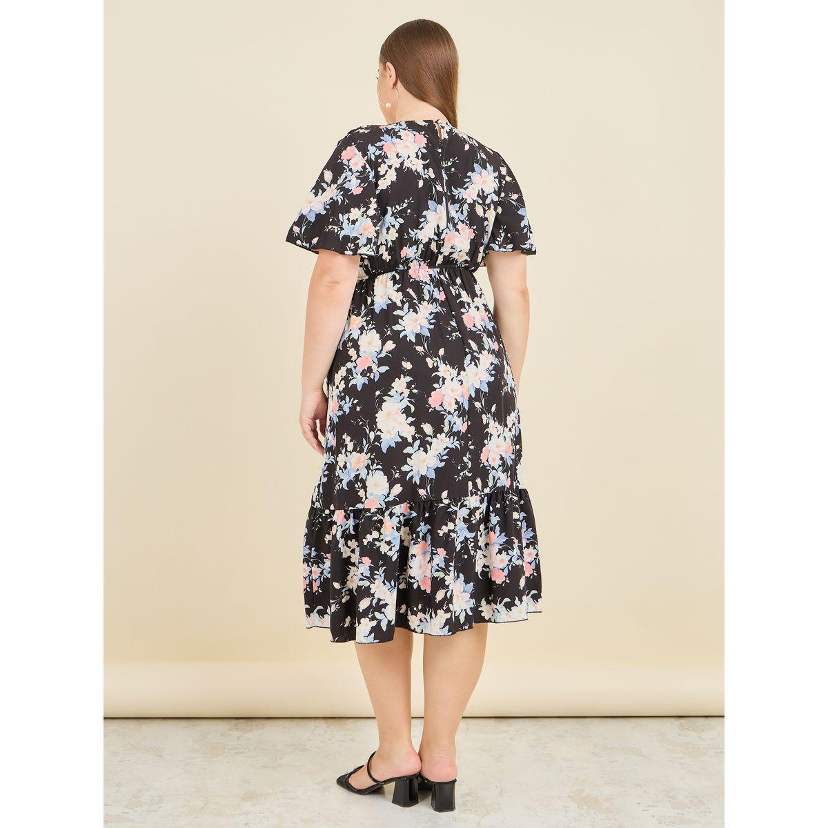 فستان ميدي بمقاس كبير مع رباط خصر-women-clothing-dresses-image-4