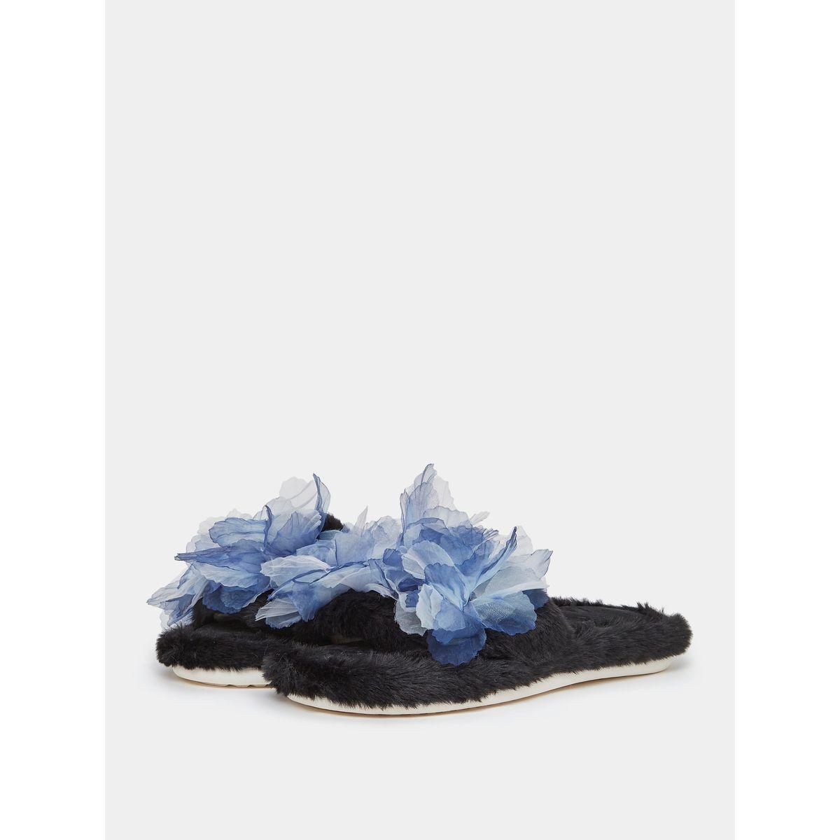 شبشب غرفة نوم مزين بفرو صناعي-women-shoes-bedroomslippers-image-2