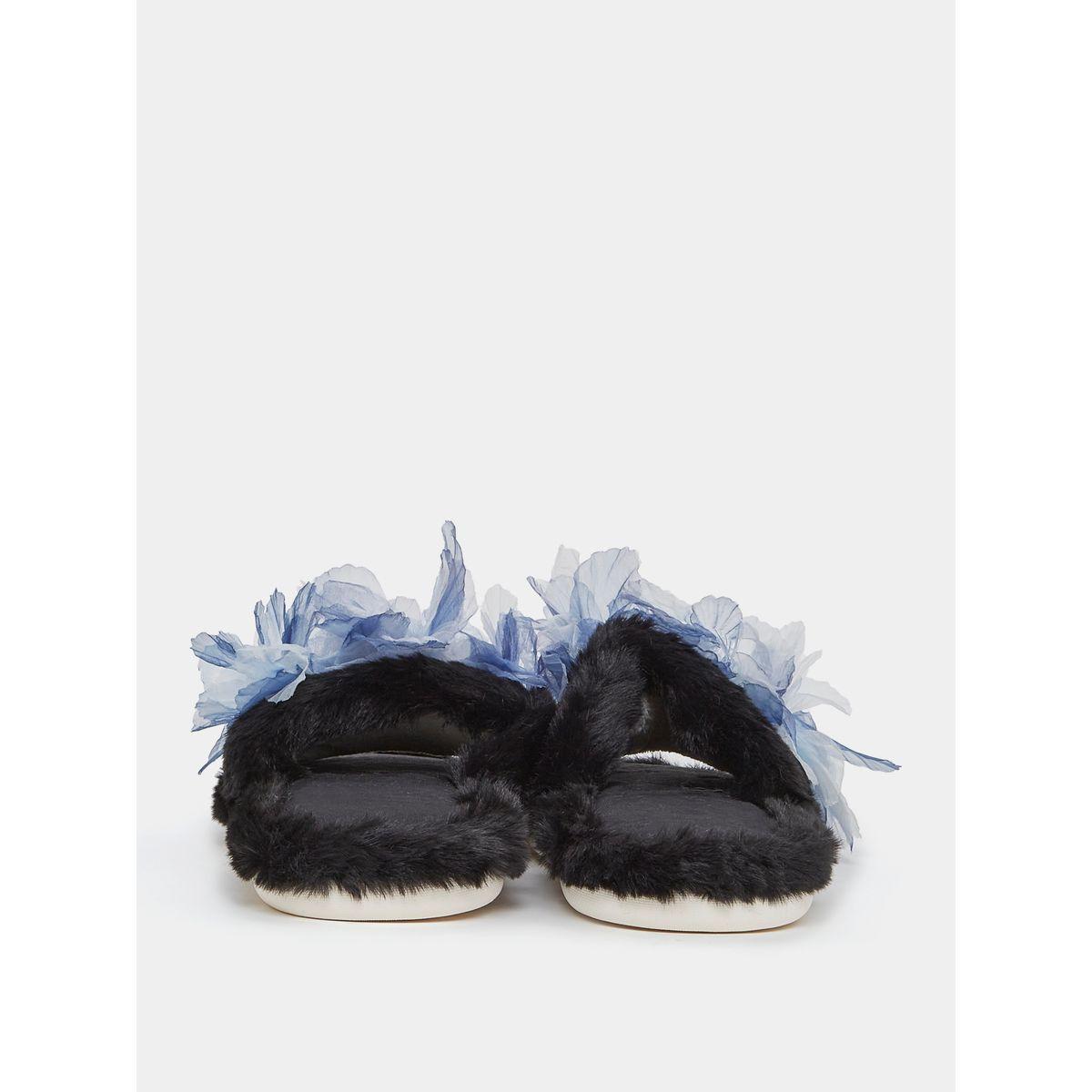 شبشب غرفة نوم مزين بفرو صناعي-women-shoes-bedroomslippers-image-4