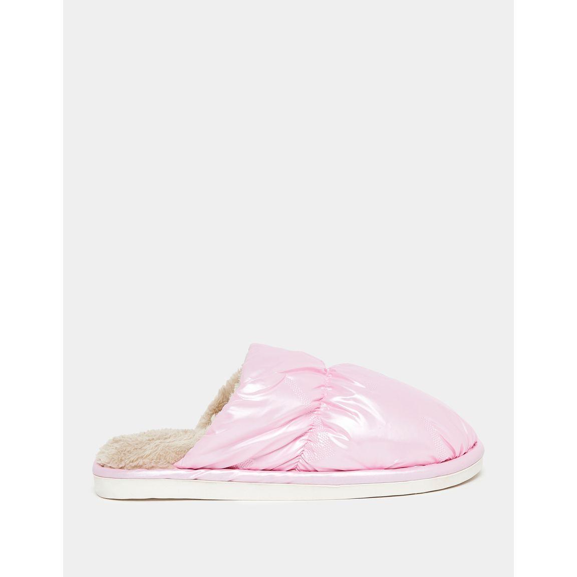 Styli Quilted Fluff Lined Bedroom Slippers-women-shoes-bedroomslippers-image-2