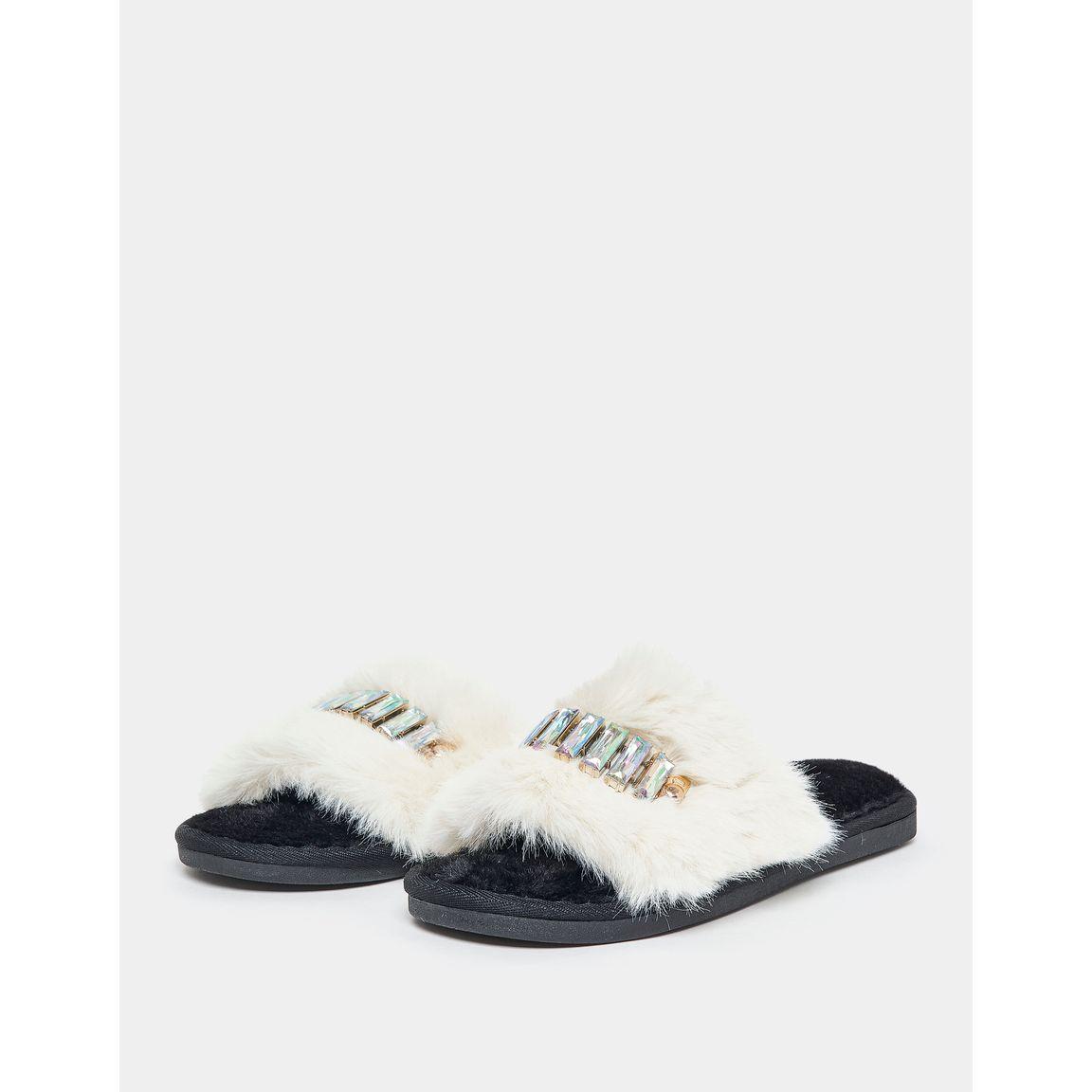 Styli Chunky Sparkle Trim Bedroom Slippers-women-shoes-bedroomslippers-image-3