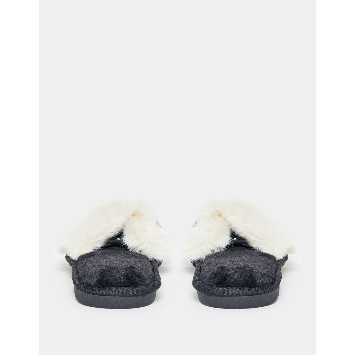 Styli Faux Fur Rhinestone Detail Bedroom Slippers-women-shoes-bedroomslippers-image-5