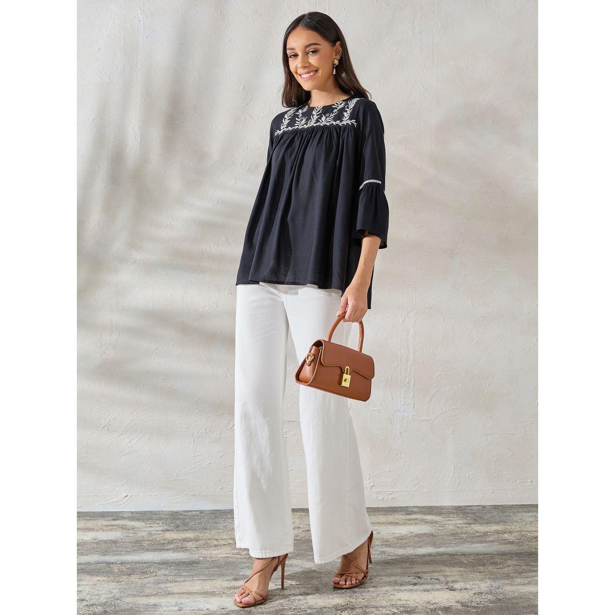 Styli Limited Embroidery Yoke Detail Relaxed Fit Top-women-clothing-shirtsandblouses-blouses-image-2