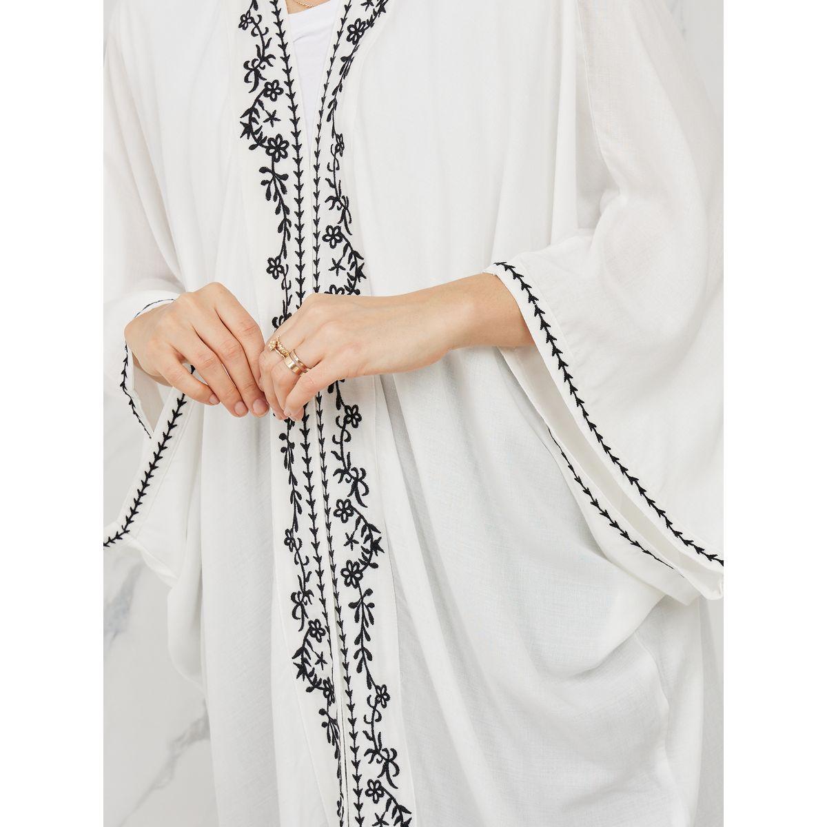 Styli Embroidered Border Short Kimono-women-clothing-shirtsandblouses-shirts-image-3