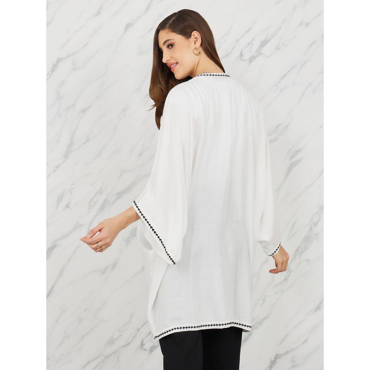 Styli Embroidered Border Short Kimono-women-clothing-shirtsandblouses-shirts-image-4