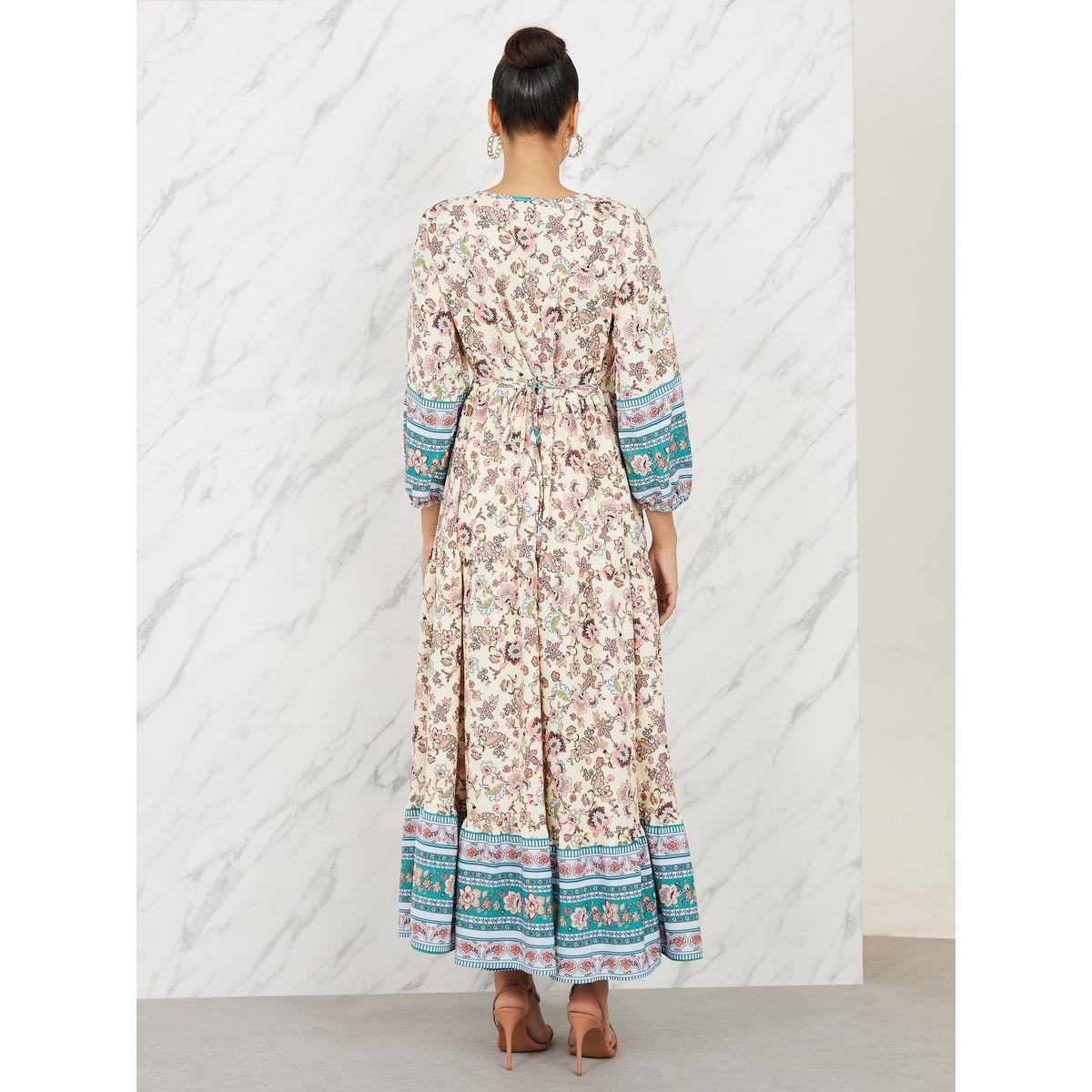 فستان طويل مطبع بزهور مع ياقة بأربطة-women-clothing-dresses-image-4